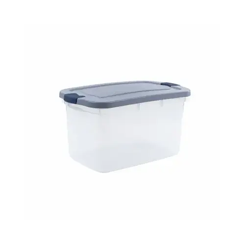 Roughneck Clear Storage Bin, Break-Resistant, Stackable, 66 Qt.