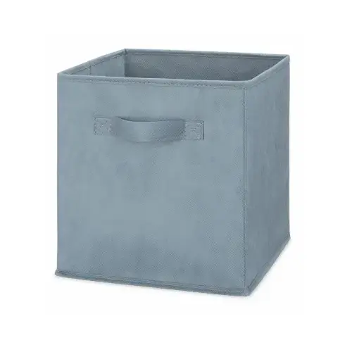 Fabric Storage Cube, Collapsible, Light Blue, 10.5 x 10.5 x 11 In. Fabric Storage Cube, Collapsible, Light Blue, 10.5 x 10.5 x 11 In.