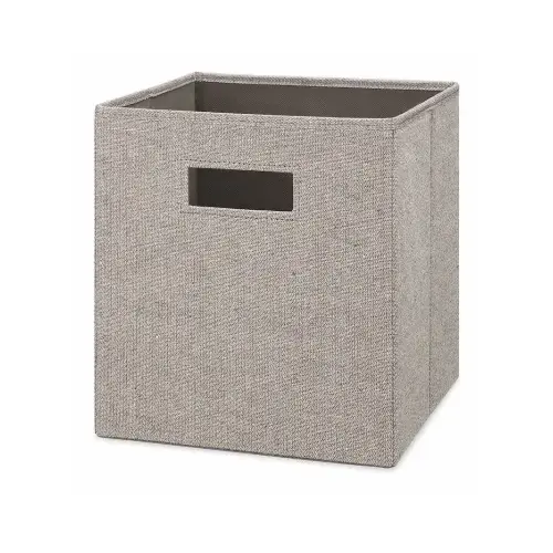 Fabric Storage Cube, Collapsible, Brown Pattern, 10.5 x 10.5 x 11 In. Fabric Storage Cube, Collapsible, Brown Pattern, 10.5 x 10.5 x 11 In.