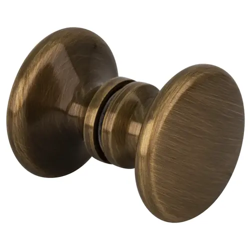 Antique Brass Traditional Style Back-to-Back Shower Door Knobs Antique Brass Traditional Style Back-to-Back Shower Door Knobs