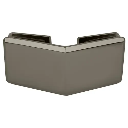 Polished Nickel Beveled 135 degree Glass-to-Glass Clamp Polished Nickel Beveled 135 degree Glass-to-Glass Clamp