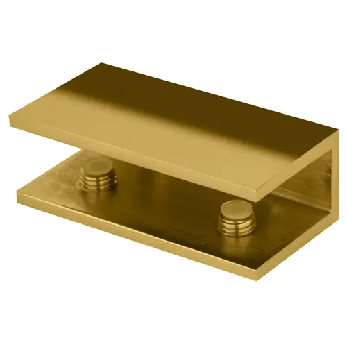 CRL Polished Brass No-Drill Clamp for 1/2" Glass
