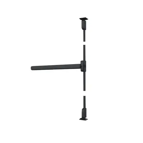 Three Rim Panic Exit Device With Latch Point Black Matte Three Rim Panic Exit Device With Latch Point Black Matte