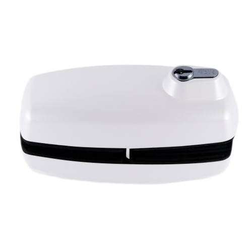 Gaab G180-PO-WHT Tempered Glass Door Lock White