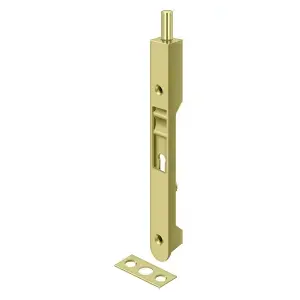 Deltana 7FBR3 7" Flush Bolt; Heavy Duty; Bright Brass Finish