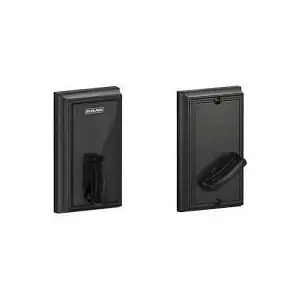 Schlage Residential BE467FADD622 Addison Control Keyless Smart Fire Rated Deadbolt with 12398 Latch and 10116 Strike Matte Black Finish