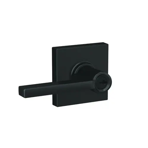 Latitude Lever with Collins Rose Keyed Entry Lock C Keyway with 16086 Latch and 10027 Strike Matte Black Finish Latitude Lever with Collins Rose Keyed Entry Lock C Keyway with 16086 Latch and 10027 Strike Matte Black Finish