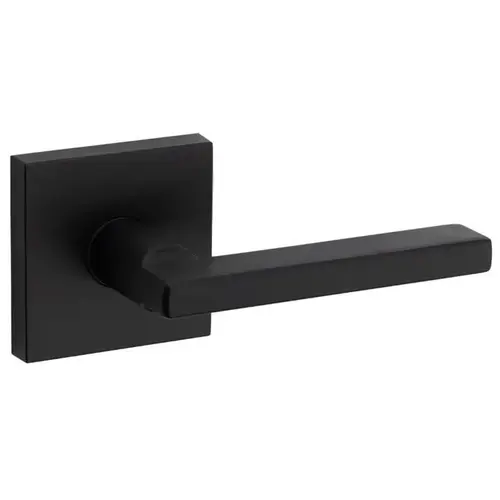 Halifax Square Passage Door Lock with 6AL Latch and RCS Strike Iron Black Finish
