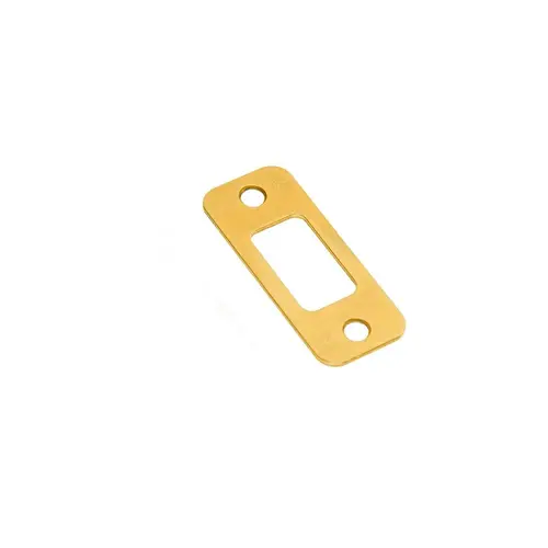 Round Corner Deadbolt Strike Bright Brass Finish