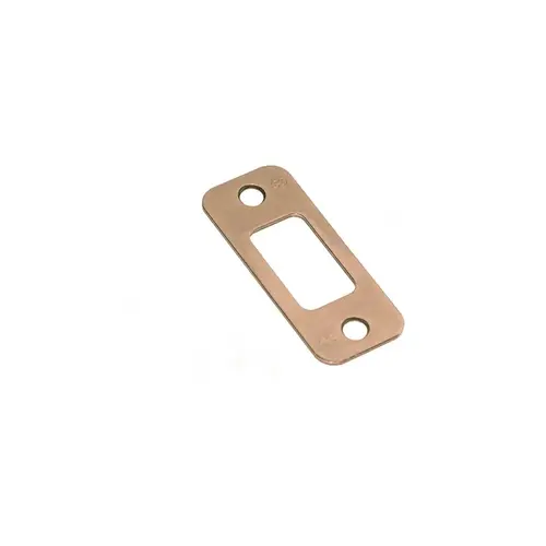 Round Corner Deadbolt Strike, Zinc Material, Radius Design, 1-1/8" X 2-3/4" Dimensions, Antique Nickel Finish Round Corner Deadbolt Strike, Zinc Material, Radius Design, 1-1/8" X 2-3/4" Dimensions, Antique Nickel Finish