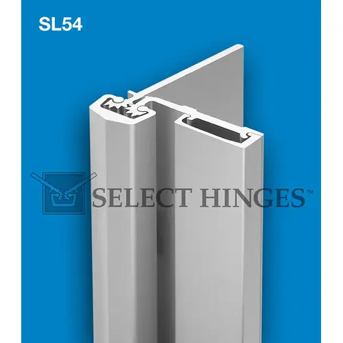 CONTINUOUS HINGE, HALF SURFACE HEAVY DUTY, 83 INCHES CLEAR ALUMINUM