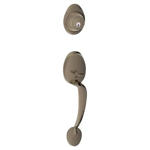 Outside Active Handleset Barcelona Antique Nickel Finish C Keyway Outside Active Handleset Barcelona Antique Nickel Finish C Keyway