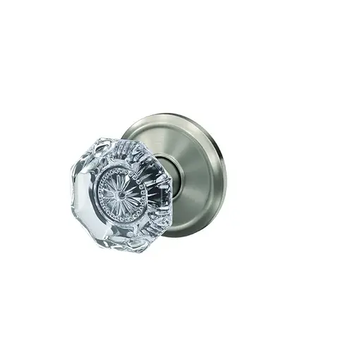 Hobson Knob with Alden Rose Passage and Privacy Lock with 16600 Latch and 10027 Strike Satin Nickel Finish Hobson Knob with Alden Rose Passage and Privacy Lock with 16600 Latch and 10027 Strike Satin Nickel Finish