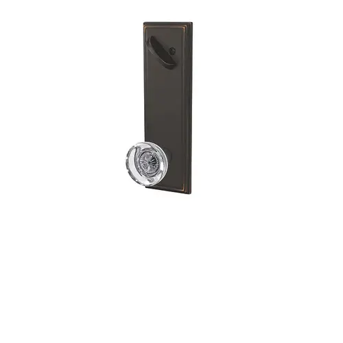 Custom Hobson Knob with Addison Escutcheon Interior Active Trim with 16680 Latch and 10269 Strike Aged Bronze Finish Custom Hobson Knob with Addison Escutcheon Interior Active Trim with 16680 Latch and 10269 Strike Aged Bronze Finish