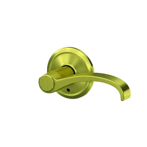 Whitney Lever with Alden Rose Non Turning Dummy Lock Satin Brass Finish Whitney Lever with Alden Rose Non Turning Dummy Lock Satin Brass Finish