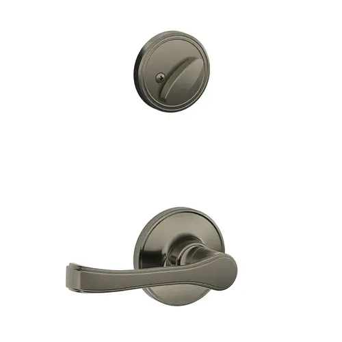 Interior Active Handleset Trim Torino Antique Nickel Finish with Adjustable Latch and Radius Strikes Interior Active Handleset Trim Torino Antique Nickel Finish with Adjustable Latch and Radius Strikes
