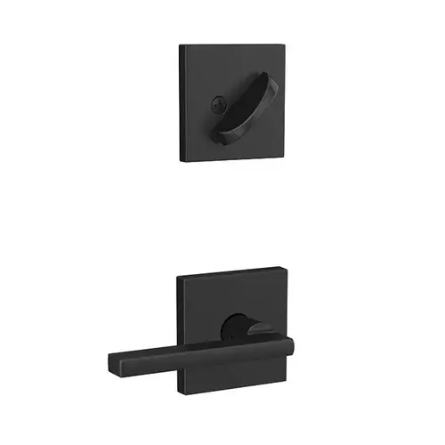 Custom Latitude Lever with Collins Rose Dummy Interior Trim Matte Black Finish Custom Latitude Lever with Collins Rose Dummy Interior Trim Matte Black Finish
