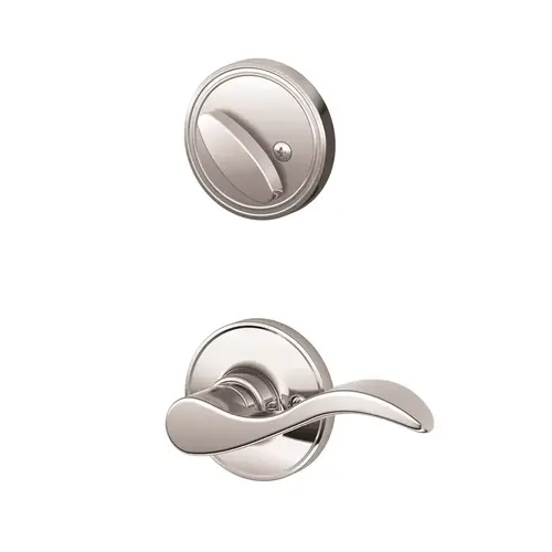 Interior Active Handleset Trim Seville Bright Chrome Finish with Adjustable Latch and Radius Strikes Interior Active Handleset Trim Seville Bright Chrome Finish with Adjustable Latch and Radius Strikes