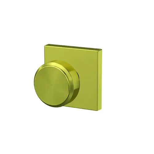 Bowery Knob with Collins Rose Passage and Privacy Lock with 16600 Latch and 10027 Strike Satin Brass Finish Bowery Knob with Collins Rose Passage and Privacy Lock with 16600 Latch and 10027 Strike Satin Brass Finish