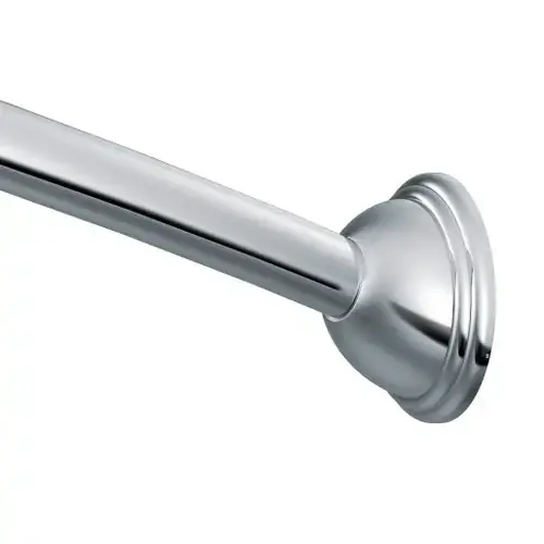 54 in. - 72 in. Adjustable Length Curved Shower Rod in Chrome 54 in. - 72 in. Adjustable Length Curved Shower Rod in Chrome