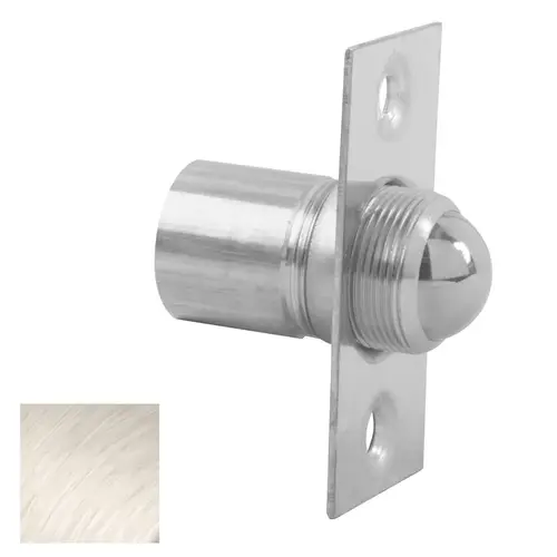 Solid Brass Adjustable Ball Catch Satin Chrome Finish Solid Brass Adjustable Ball Catch Satin Chrome Finish