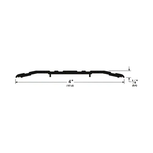 36" Saddle Threshold, 6063-T6 Aluminum Alloy Material, 4" Width, 1/4" Height, 270 Series, Dark Bronze Anodized Aluminum Finish 36" Saddle Threshold, 6063-T6 Aluminum Alloy Material, 4" Width, 1/4" Height, 270 Series, Dark Bronze Anodized Aluminum Finish