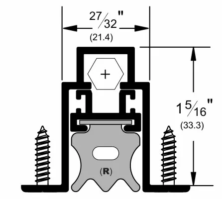 Pemko Automatic Door Bottom 32 Inches Sponge Neoprene Mill Aluminum 434ARL 32 Pemko Automatic Door Bottom 32 Inches Sponge Neoprene Mill Aluminum 434ARL 32
