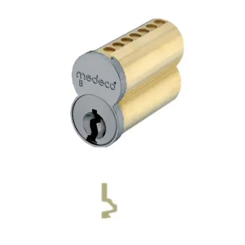 7 Pin Uncombinated Small Format Interchangeable Core with WY Keyway and Clip Retainer Satin Chrome Finish 7 Pin Uncombinated Small Format Interchangeable Core with WY Keyway and Clip Retainer Satin Chrome Finish