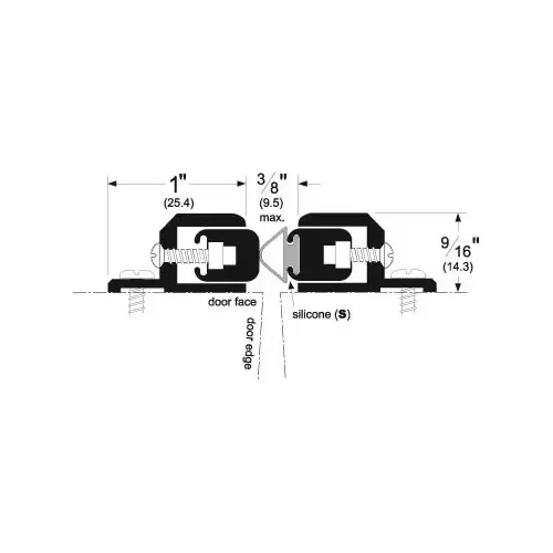 84" Adjustable Astragal with Silicone Dark Bronze Finish 84" Adjustable Astragal with Silicone Dark Bronze Finish