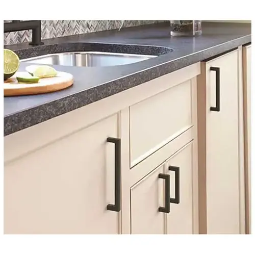 Monument 6-5/16 in (160 mm) Center-to-Center Matte Black Cabinet Pull Monument 6-5/16 in (160 mm) Center-to-Center Matte Black Cabinet Pull