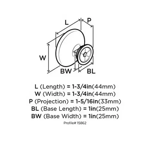 Cabinet Knob Inspirations Round 1-5/16" D 1" Weathered Nickel Weathered Nickel Cabinet Knob Inspirations Round 1-5/16" D 1" Weathered Nickel Weathered Nickel