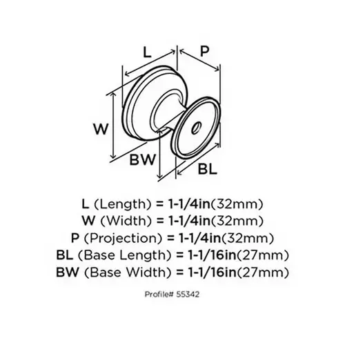 Cabinet Knob Revitalize Round 1-1/4" D 1-1/4" Oil Rubbed Bronze Oil Rubbed Bronze Cabinet Knob Revitalize Round 1-1/4" D 1-1/4" Oil Rubbed Bronze Oil Rubbed Bronze
