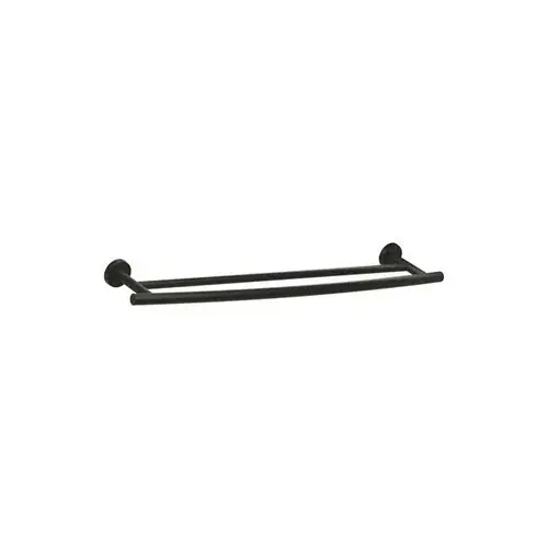 24" (610 mm) Arrondi Double Towel Bar Matte Black Finish 24" (610 mm) Arrondi Double Towel Bar Matte Black Finish