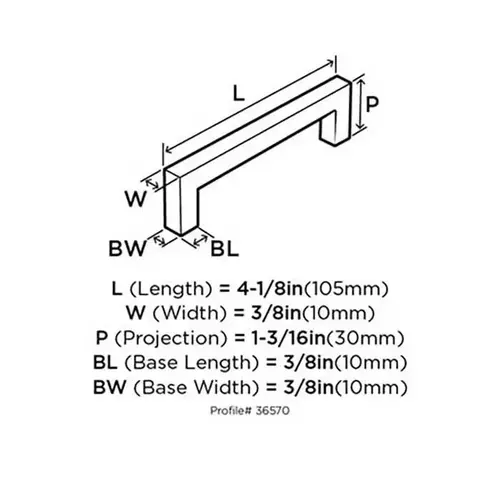 3-3/4" (96 mm) Monument Cabinet Pull Oil Rubbed Bronze Finish 3-3/4" (96 mm) Monument Cabinet Pull Oil Rubbed Bronze Finish