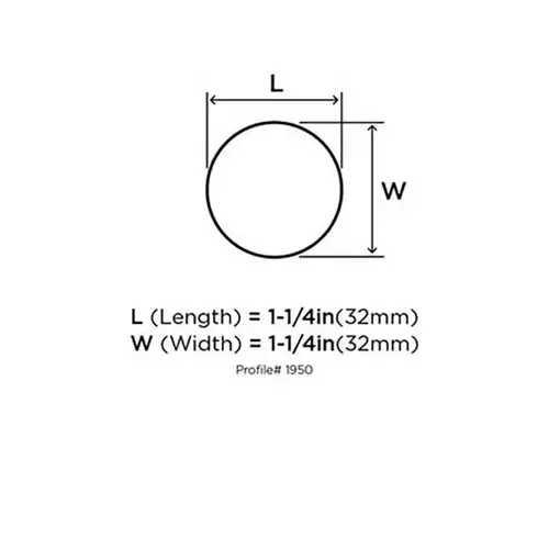1-1/4" (32 mm) Diameter Brass Classics Cabinet Knob Satin Nickel Finish - pack of 25 1-1/4" (32 mm) Diameter Brass Classics Cabinet Knob Satin Nickel Finish - pack of 25