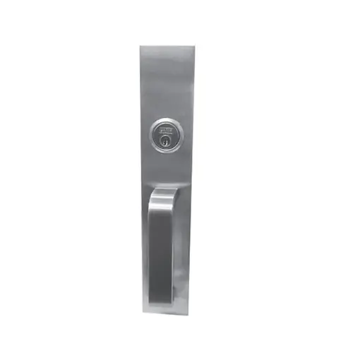 Exit Trim - Nightlatch Pull Handle x Plate, G3-Less Conventional Cylinder, Stainless Steel US32D/630 Exit Trim - Nightlatch Pull Handle x Plate, G3-Less Conventional Cylinder, Stainless Steel US32D/630