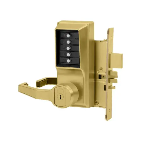 Mortise Combination Lever Lock Key Override Passage Lockout with Deadbolt Schlage FSIC Prep Less Core Bright Brass Mortise Combination Lever Lock Key Override Passage Lockout with Deadbolt Schlage FSIC Prep Less Core Bright Brass