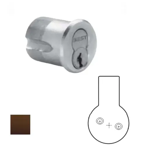 7 Pin Standard Mortise Cylinder Standard Cam with Ring Oil Rubbed Bronze Finish 7 Pin Standard Mortise Cylinder Standard Cam with Ring Oil Rubbed Bronze Finish