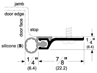 Pemko 84 Standard Perimeter Gasketing with Silicon Mill Finish Aluminum Finish 303AS 84