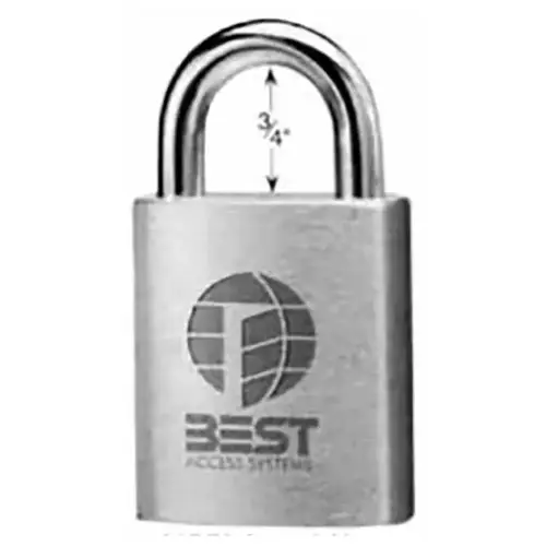 5/16" Brass Padlock 7 Pin 3/4" Shackle Non Key Retained Satin Chrome 5/16" Brass Padlock 7 Pin 3/4" Shackle Non Key Retained Satin Chrome