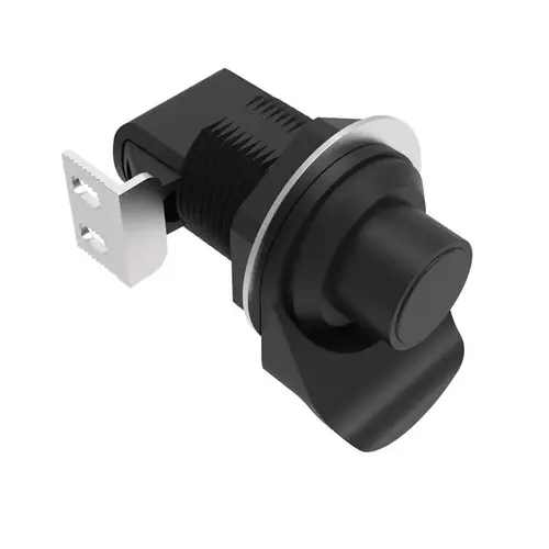 Push Close Knob Pull Tab In-line w/Latch Black Push Close Knob Pull Tab In-line w/Latch Black