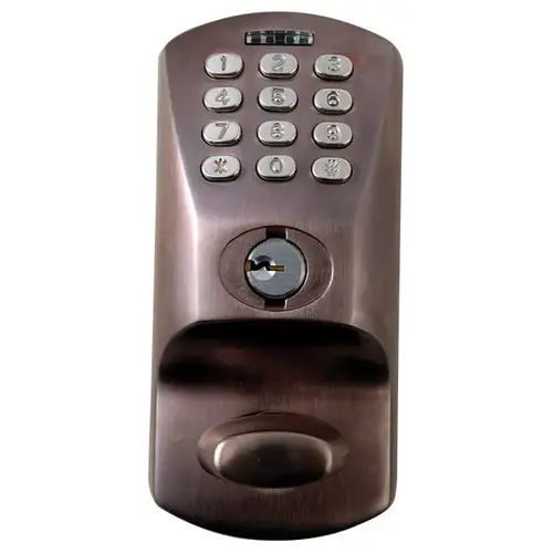 Electronic Pushbutton Deadbolt Lock With Key Override Electronic Pushbutton Deadbolt Lock With Key Override