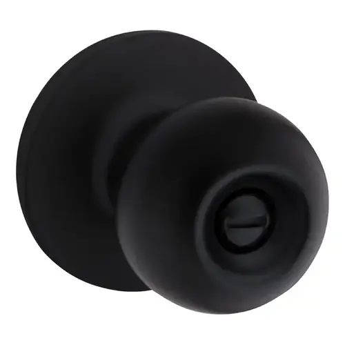 Regina Knob Privacy Lock with RCAL Latch and RCS Strike Matte Black Finish Regina Knob Privacy Lock with RCAL Latch and RCS Strike Matte Black Finish