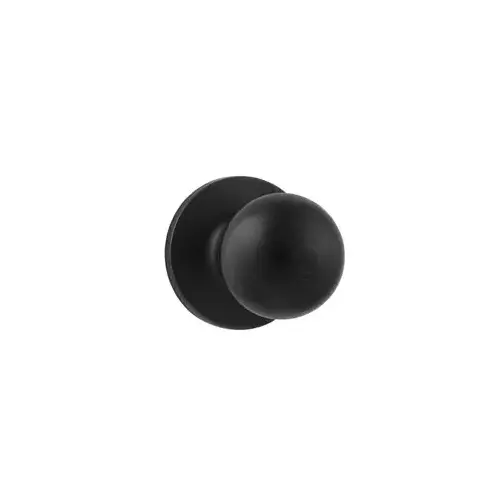 Regina Knob Passage Lock with RCAL Latch and RCS Strike Matte Black Finish Regina Knob Passage Lock with RCAL Latch and RCS Strike Matte Black Finish