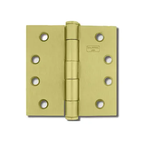 4x4 PLAIN BRG. HINGE .130 GAUG Satin Brass