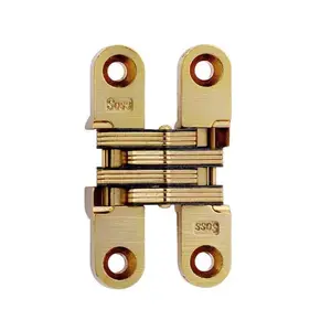 SOSS 204C-4 Satin Brass 1/2 In. x 2-3/8 In. Invisible Hinge, - pack of 2