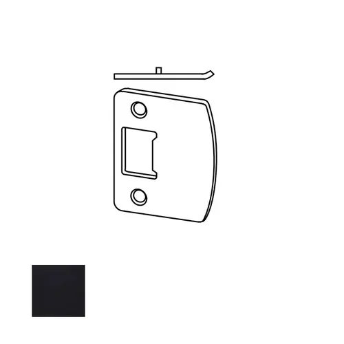 Strike Radius Corner Full Lip, No Box, 1-5/8" x 2-1/4", 622/US19 Matte Black Strike Radius Corner Full Lip, No Box, 1-5/8" x 2-1/4", 622/US19 Matte Black