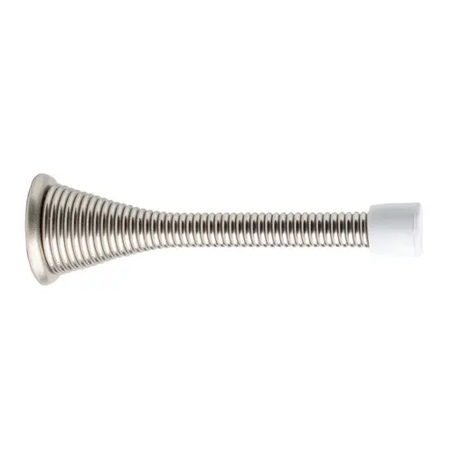 Spring Door Stop, 3-1/8" Satin Nickel