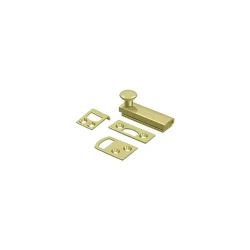 2" Surface Bolt, Concealed Screw, HD in Polished Brass 2" Surface Bolt, Concealed Screw, HD in Polished Brass