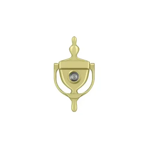 Door Knocker-Viewer; Bright Brass Finish Door Knocker-Viewer; Bright Brass Finish